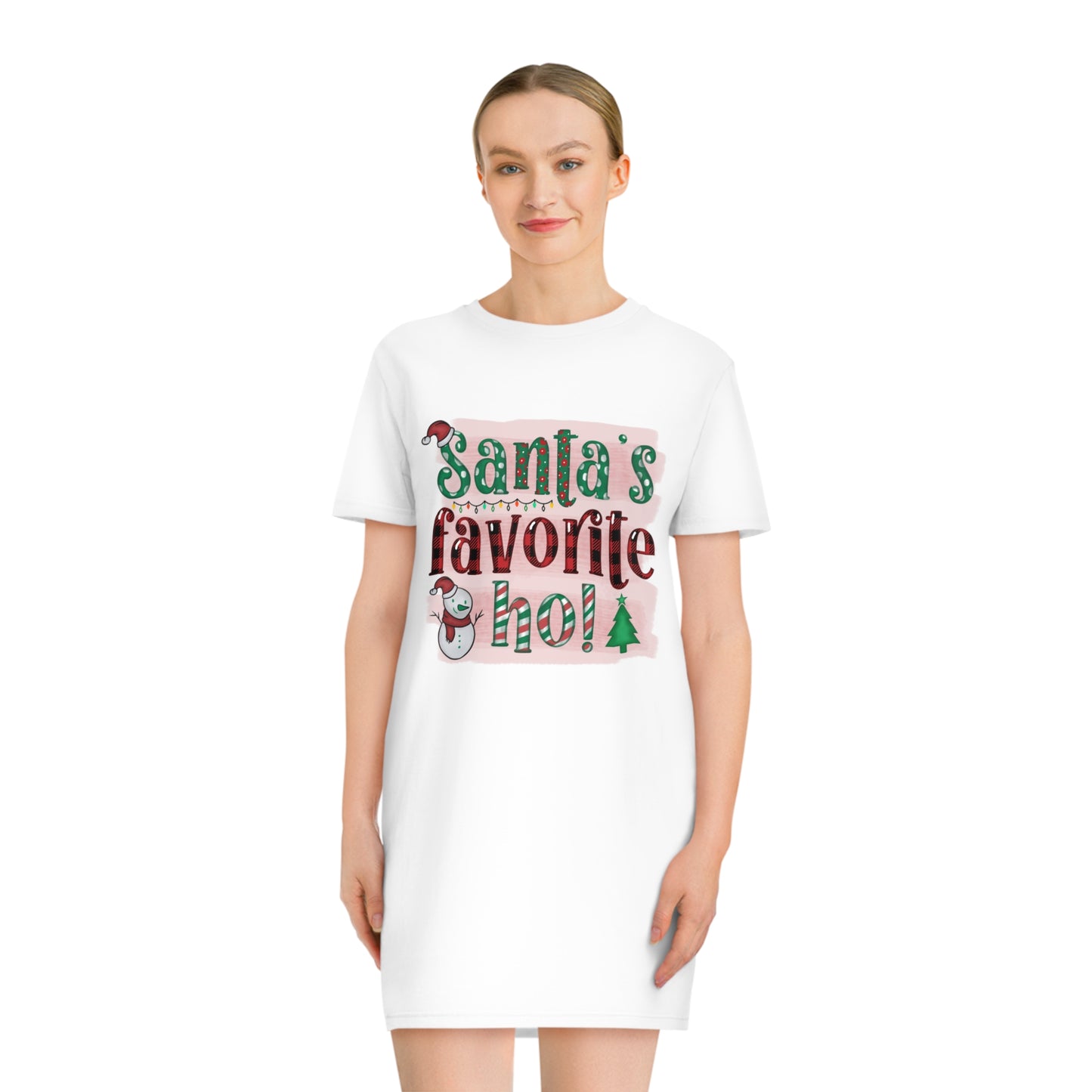 SANTA'S FAVORITE HO! T-SHIRT DRESS - SLEEPWEAR - LOUNGE DRESS