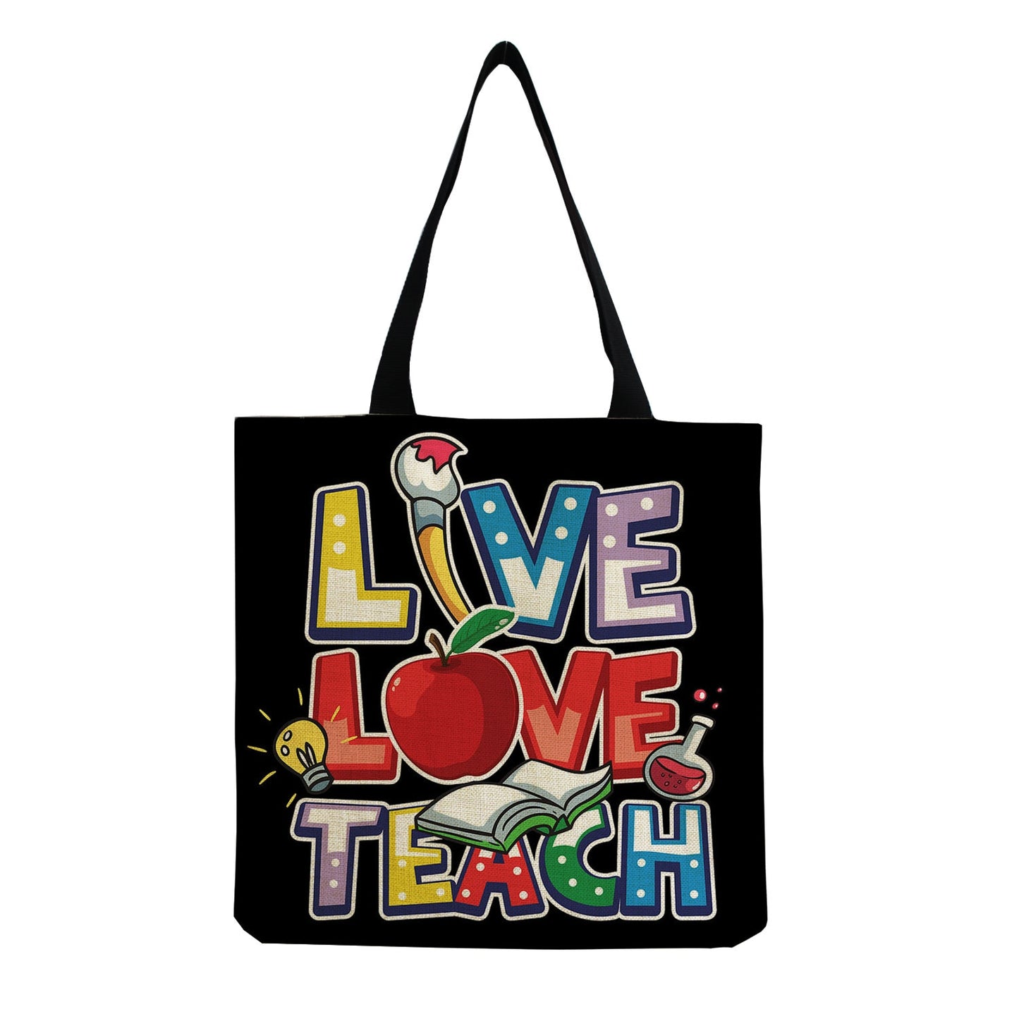 TEACHER'S LINEN TOTE BAGS - TEACHER'S GIFT, CHRISTMAS GIFT, THANK YOU GIFT