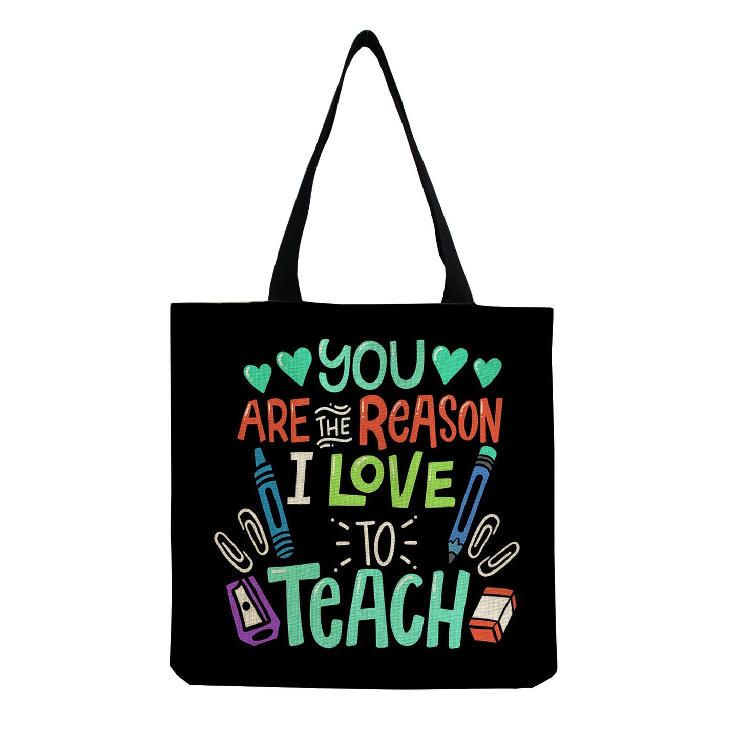 TEACHER'S LINEN TOTE BAGS - TEACHER'S GIFT, CHRISTMAS GIFT, THANK YOU GIFT