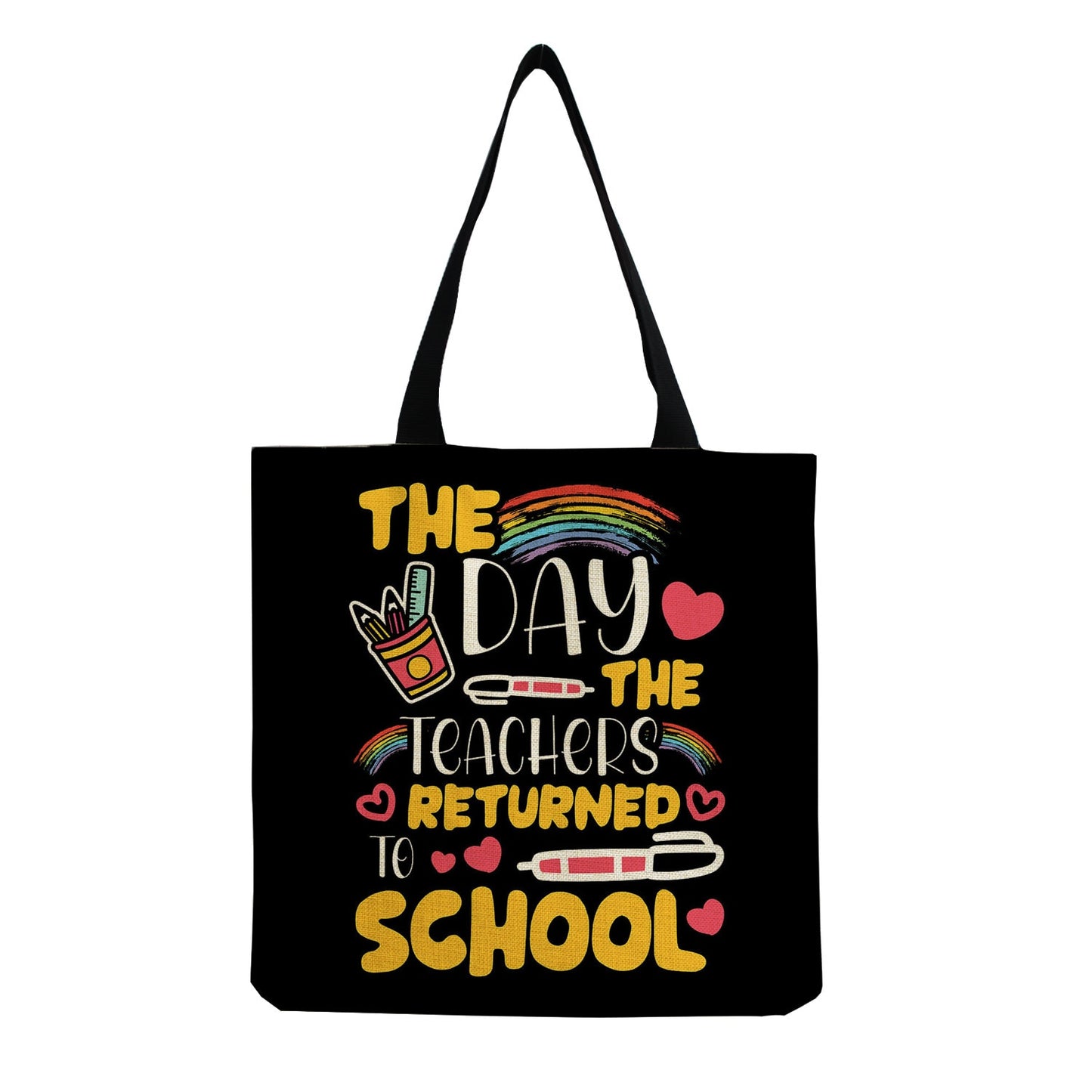 TEACHER'S LINEN TOTE BAGS - TEACHER'S GIFT, CHRISTMAS GIFT, THANK YOU GIFT