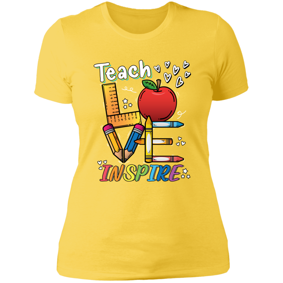TEACH LOVE INSPIRE LADIES BOYFRIEND T-SHIRT