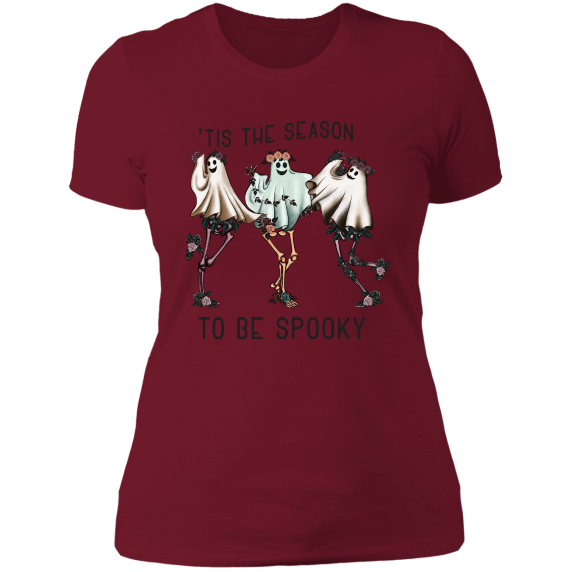 TIS THE SEASON TO BE SPOOKY LADIES BOYFRIEND T-SHIRT - FALL SHIRT - HALLOWEEN PARTY SHIRT - SPOOKY SEASON SHIRT