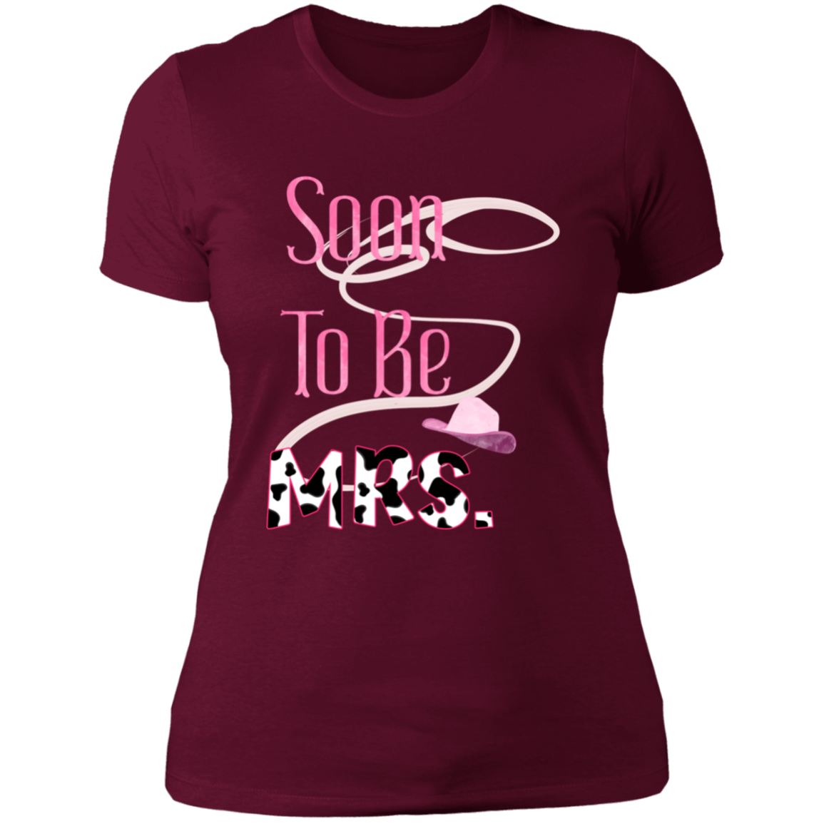 SOON TO BE MRS COW PRINT T-SHIRT