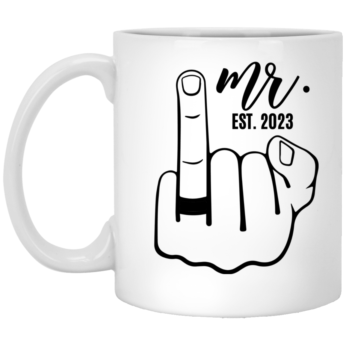 MR. RING FINGER 11 oz. WHITE MUG