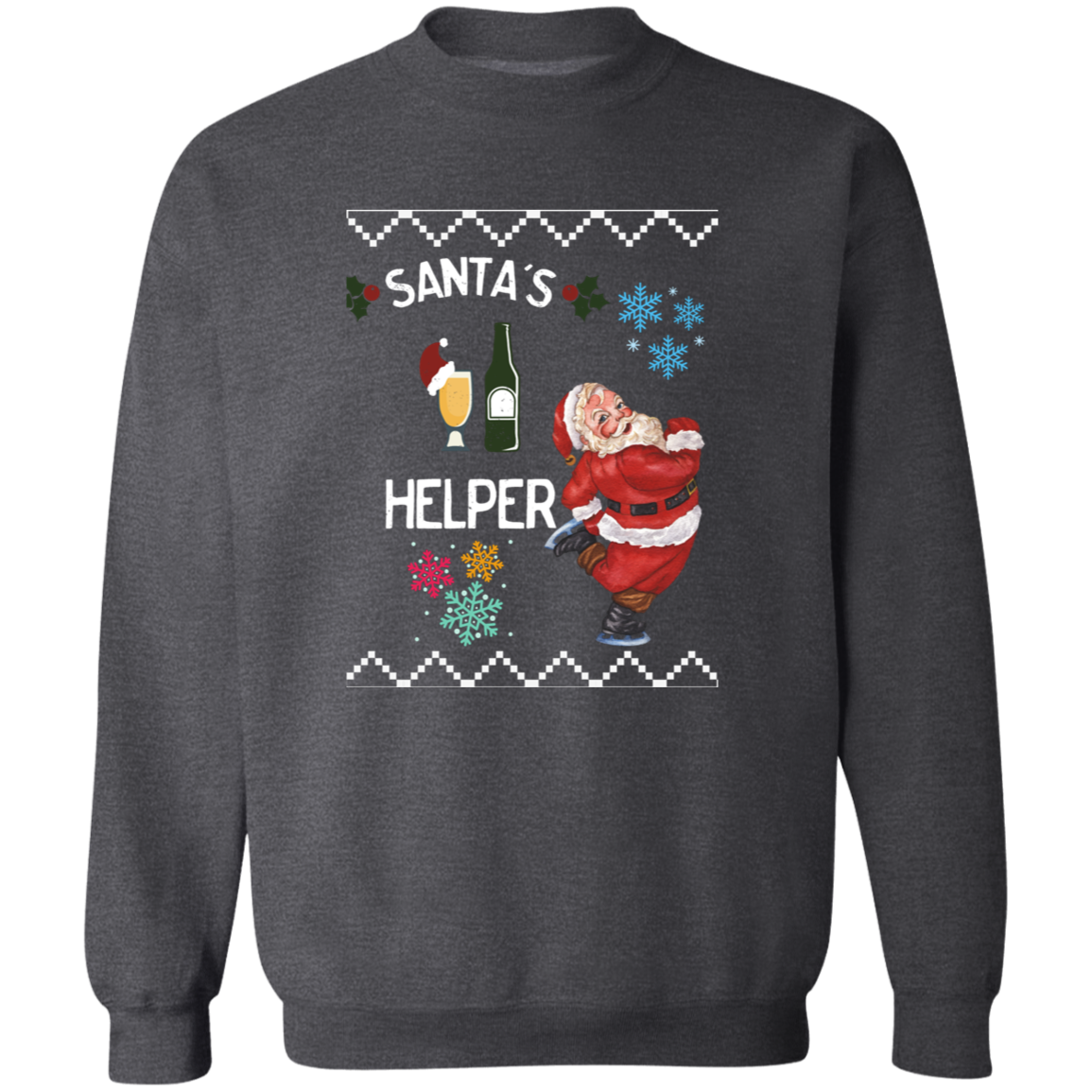 SANTA'S HELPER CREWNECK CHRISTMAS SWEATER