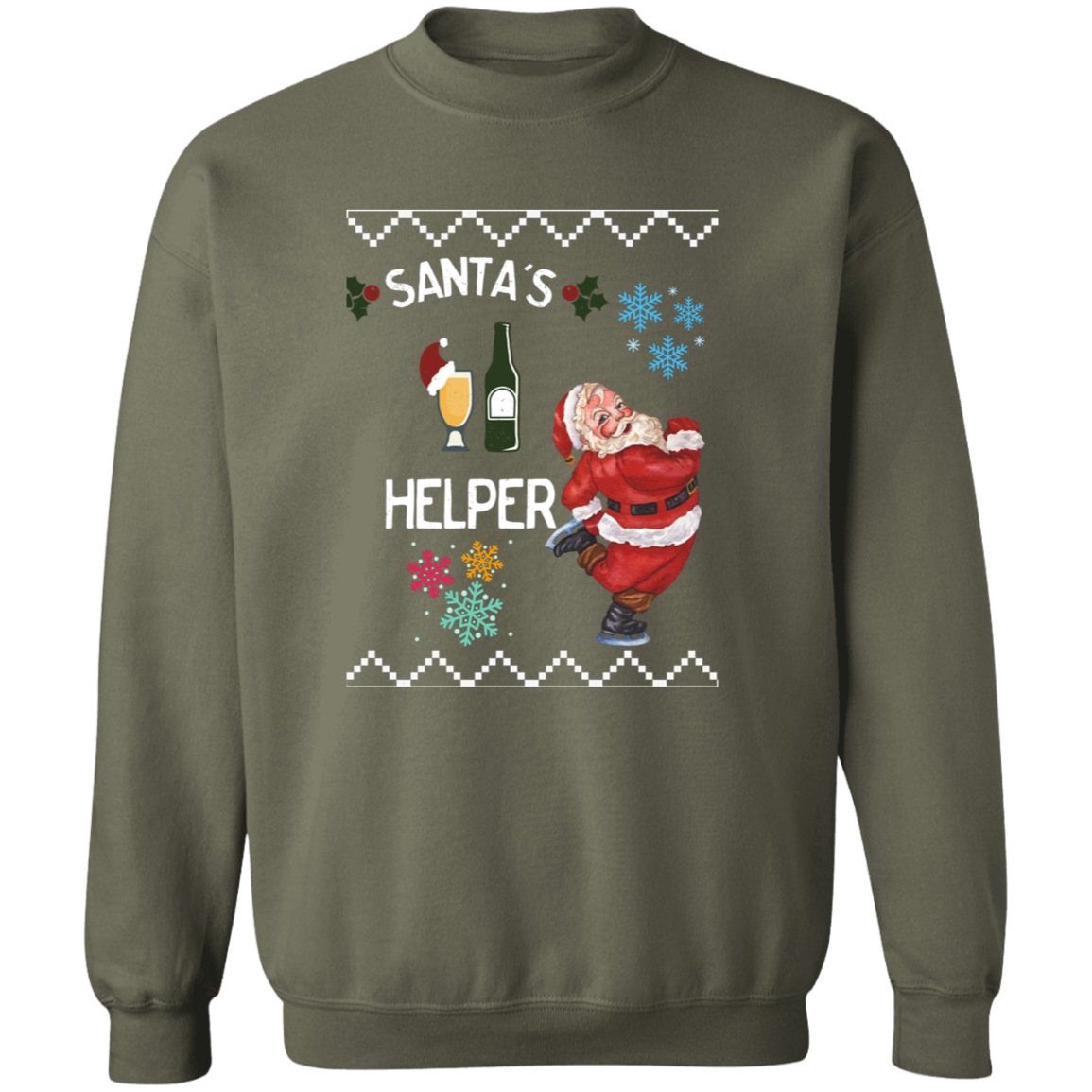 SANTA'S HELPER CREWNECK CHRISTMAS SWEATER