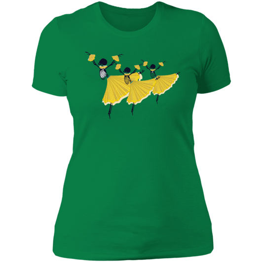 BALLET DANCING SKELETONS LADIES BOYFRIEND T-SHIRT - HALLOWEEN BALLET SHIRT - SPOOKY SEASON T-SHIRT