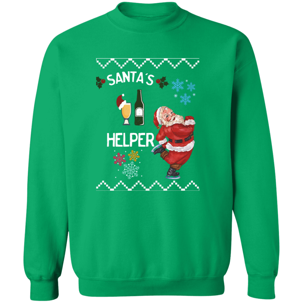 SANTA'S HELPER CREWNECK CHRISTMAS SWEATER