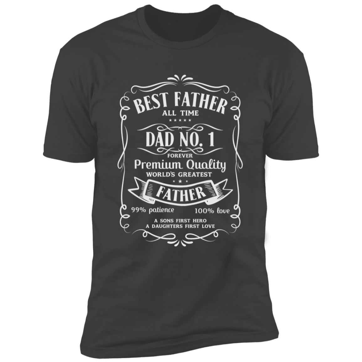 BEST FATHER ALL TIME PREMIUM SHORT SLEEVE T-SHIRT