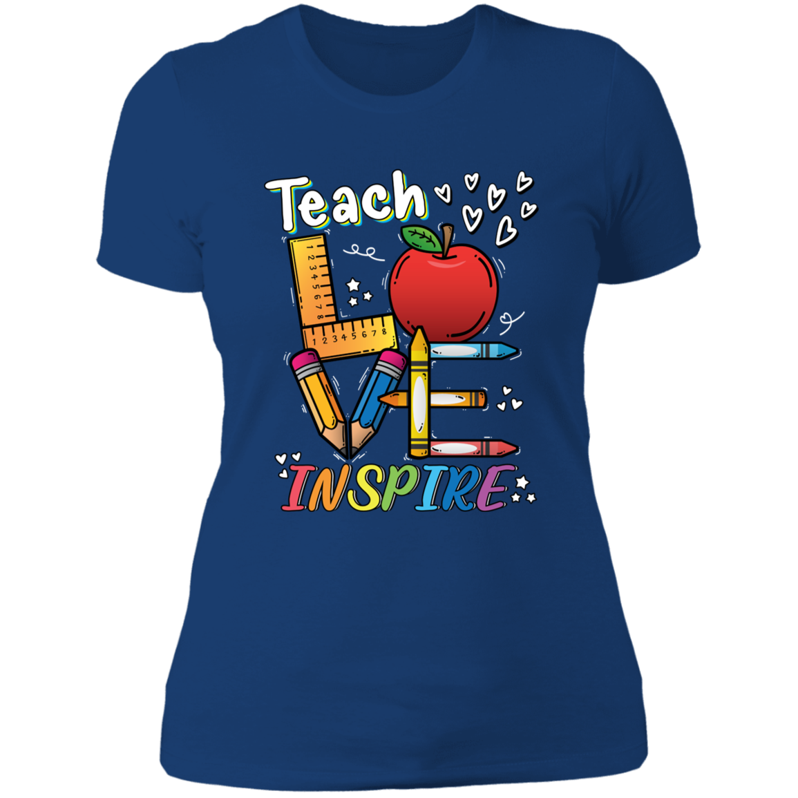 TEACH LOVE INSPIRE LADIES BOYFRIEND T-SHIRT