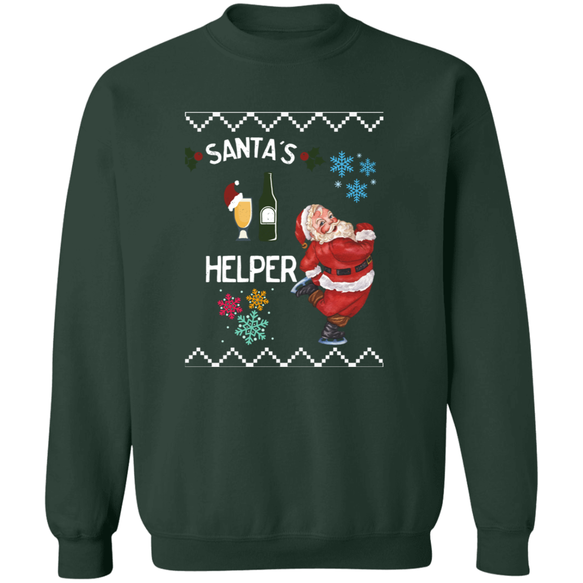 SANTA'S HELPER CREWNECK CHRISTMAS SWEATER
