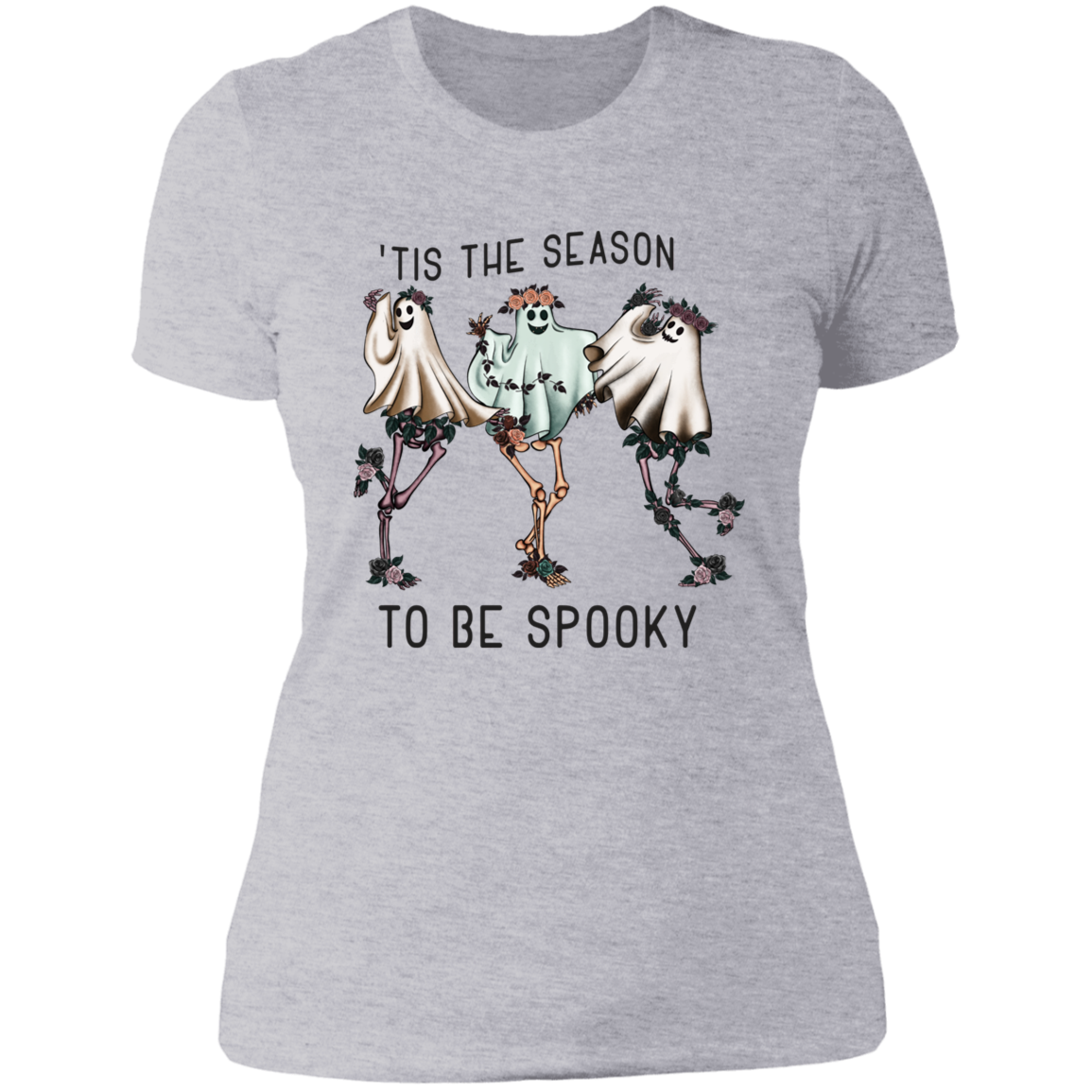 TIS THE SEASON TO BE SPOOKY LADIES BOYFRIEND T-SHIRT - FALL SHIRT - HALLOWEEN PARTY SHIRT - SPOOKY SEASON SHIRT