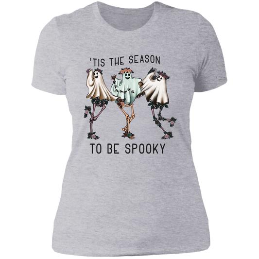 TIS THE SEASON TO BE SPOOKY LADIES BOYFRIEND T-SHIRT - FALL SHIRT - HALLOWEEN PARTY SHIRT - SPOOKY SEASON SHIRT