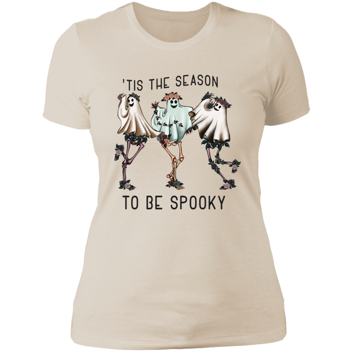 TIS THE SEASON TO BE SPOOKY LADIES BOYFRIEND T-SHIRT - FALL SHIRT - HALLOWEEN PARTY SHIRT - SPOOKY SEASON SHIRT
