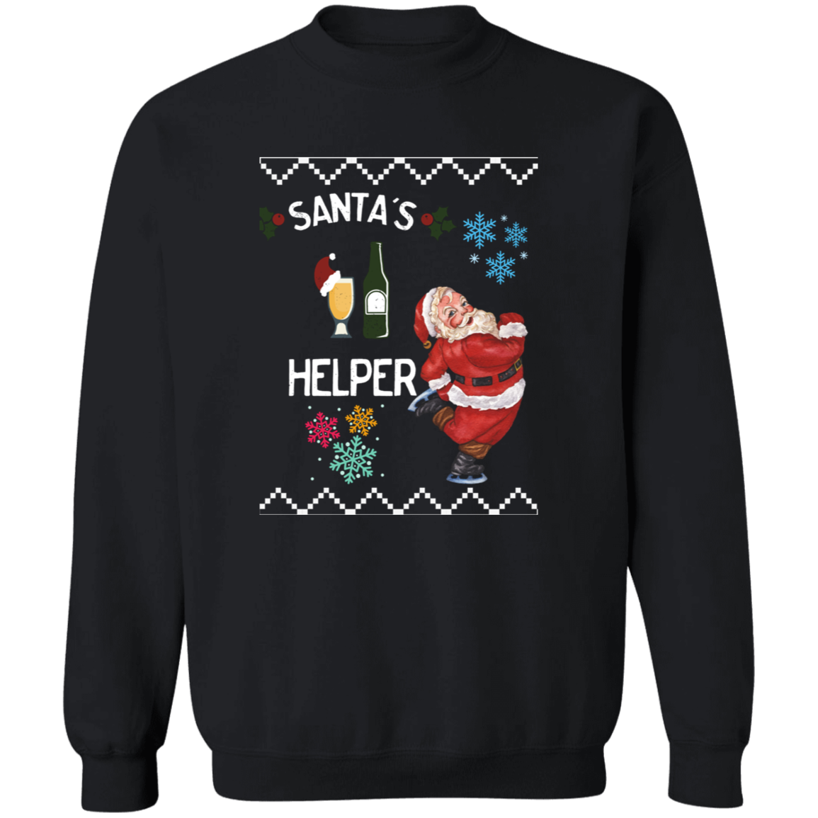 SANTA'S HELPER CREWNECK CHRISTMAS SWEATER