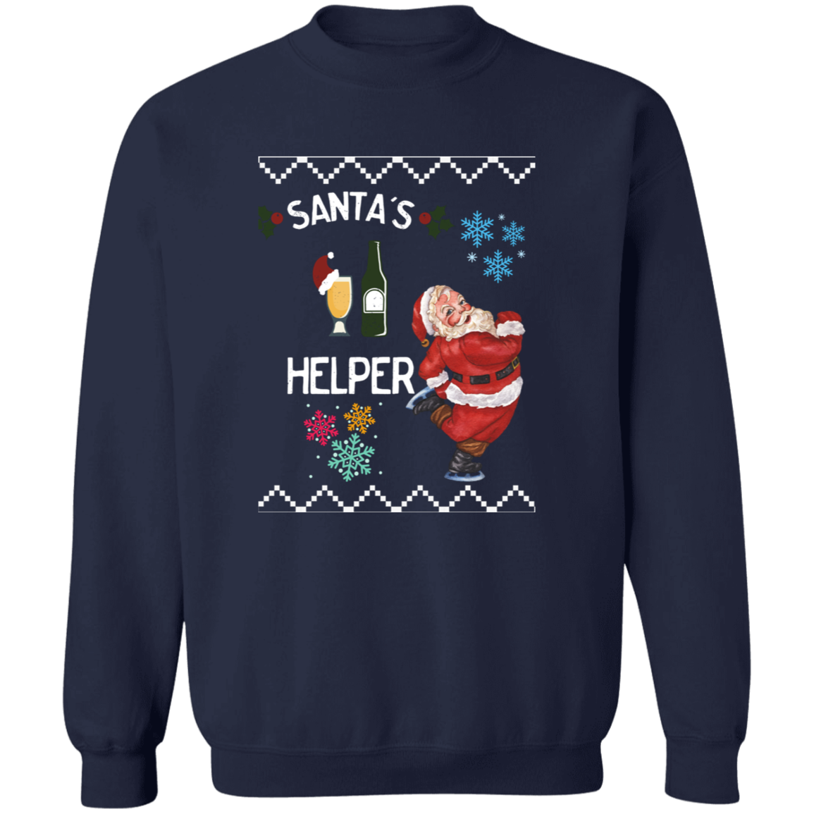 SANTA'S HELPER CREWNECK CHRISTMAS SWEATER
