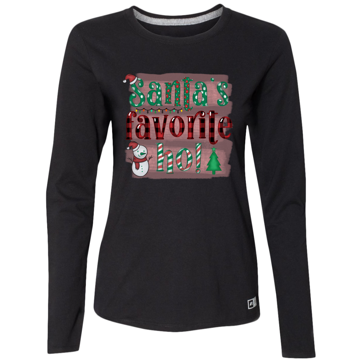 SANTA'S FAVORITE HO! LADIES ESSENTIAL  DRI-POWER LONG SLEEVE T-SHIRT