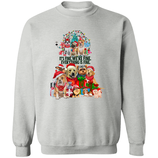 IT'S FINE. WE'RE FINE. I'M FINE. EVERYTHING IS FINE CHRISTMAS CREWNECK SWEATSHIRT