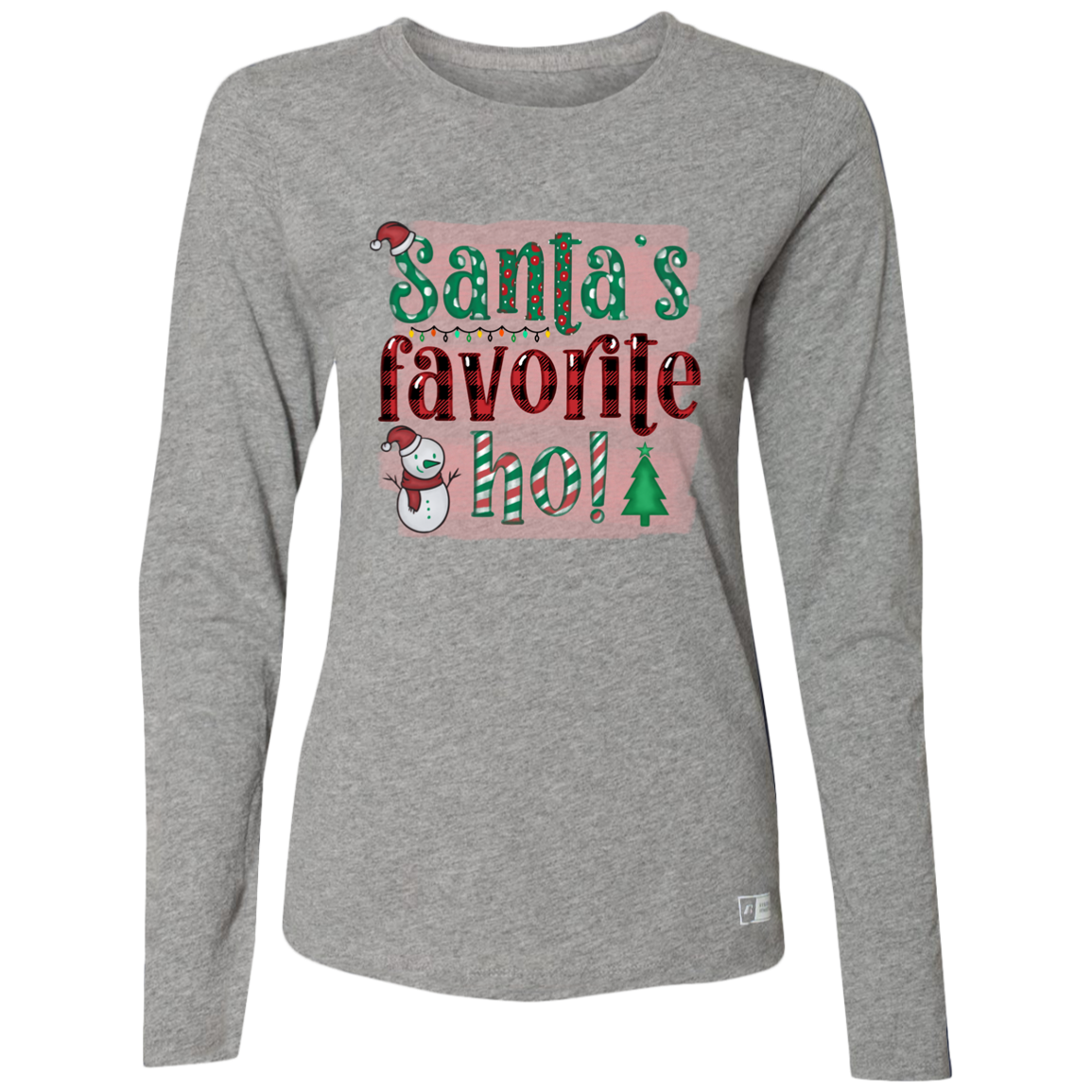 SANTA'S FAVORITE HO! LADIES ESSENTIAL  DRI-POWER LONG SLEEVE T-SHIRT