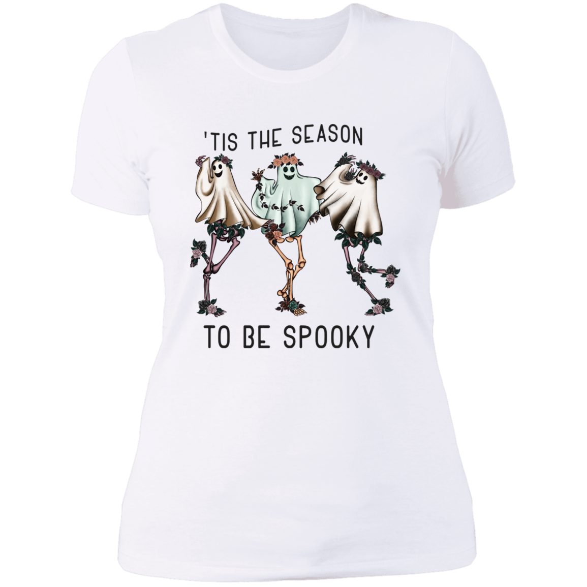 TIS THE SEASON TO BE SPOOKY LADIES BOYFRIEND T-SHIRT - FALL SHIRT - HALLOWEEN PARTY SHIRT - SPOOKY SEASON SHIRT