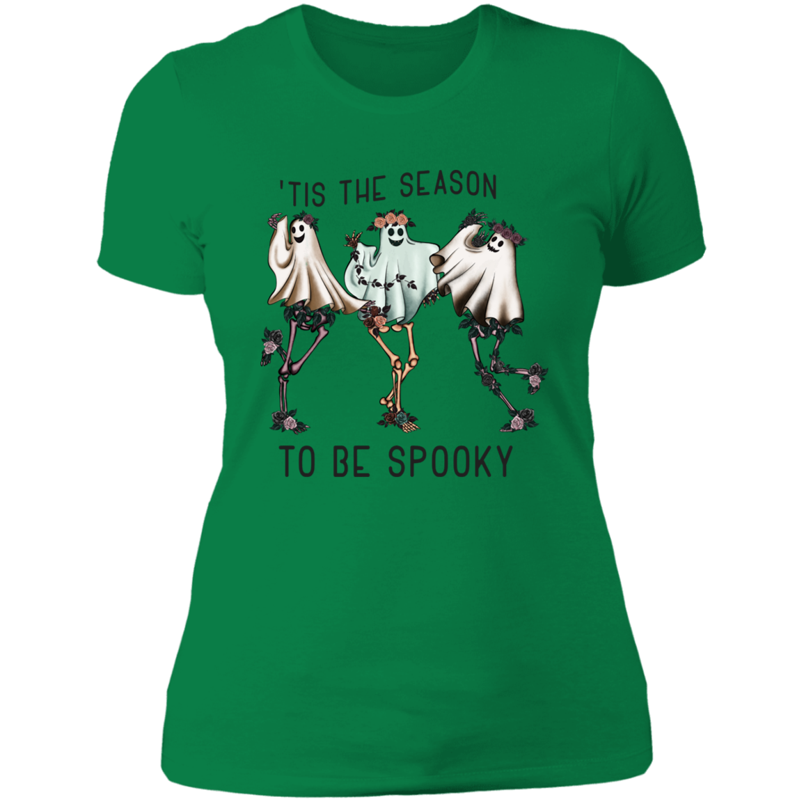 TIS THE SEASON TO BE SPOOKY LADIES BOYFRIEND T-SHIRT - FALL SHIRT - HALLOWEEN PARTY SHIRT - SPOOKY SEASON SHIRT