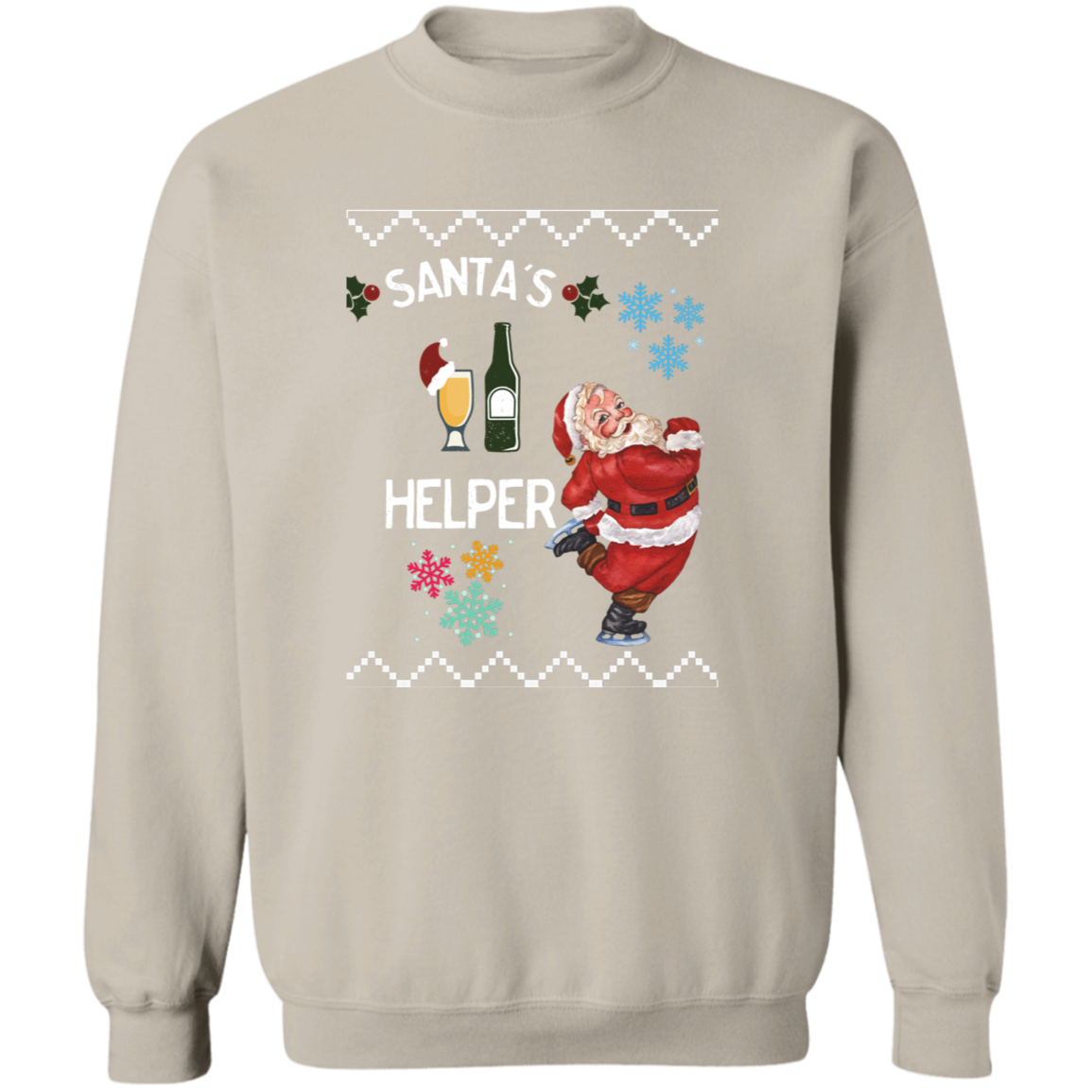 SANTA'S HELPER CREWNECK CHRISTMAS SWEATER