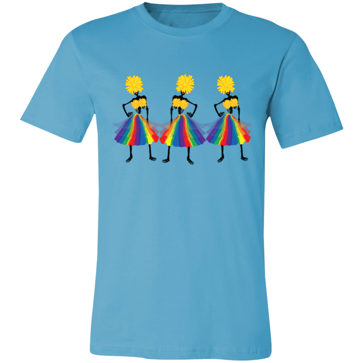 POSING SKELETONS BOYFRIEND T-SHIRT - HALLOWEEN PARTY SHIRT - SPOOKY SEASON SHIRT