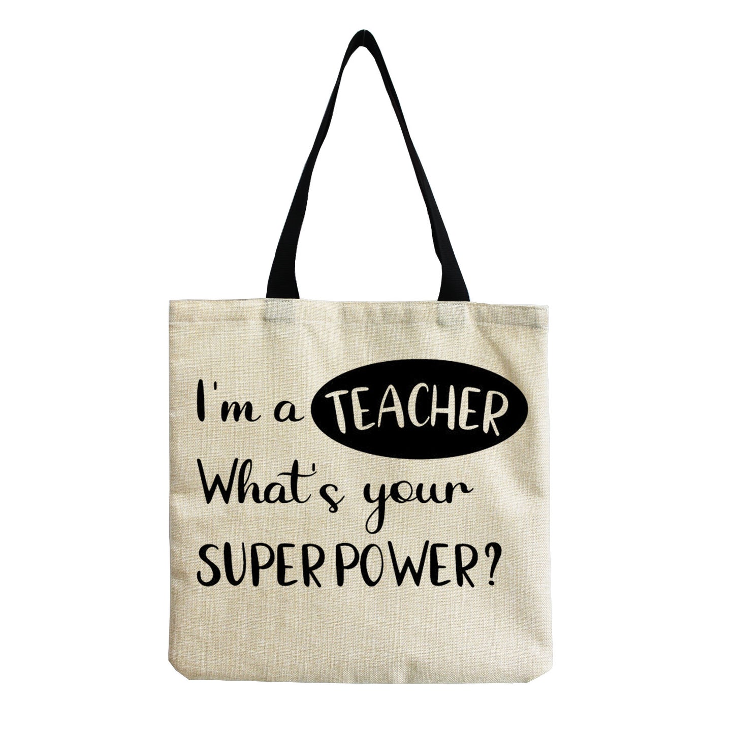 TEACHER'S LINEN TOTE BAGS - TEACHER'S GIFT, CHRISTMAS GIFT, THANK YOU GIFT
