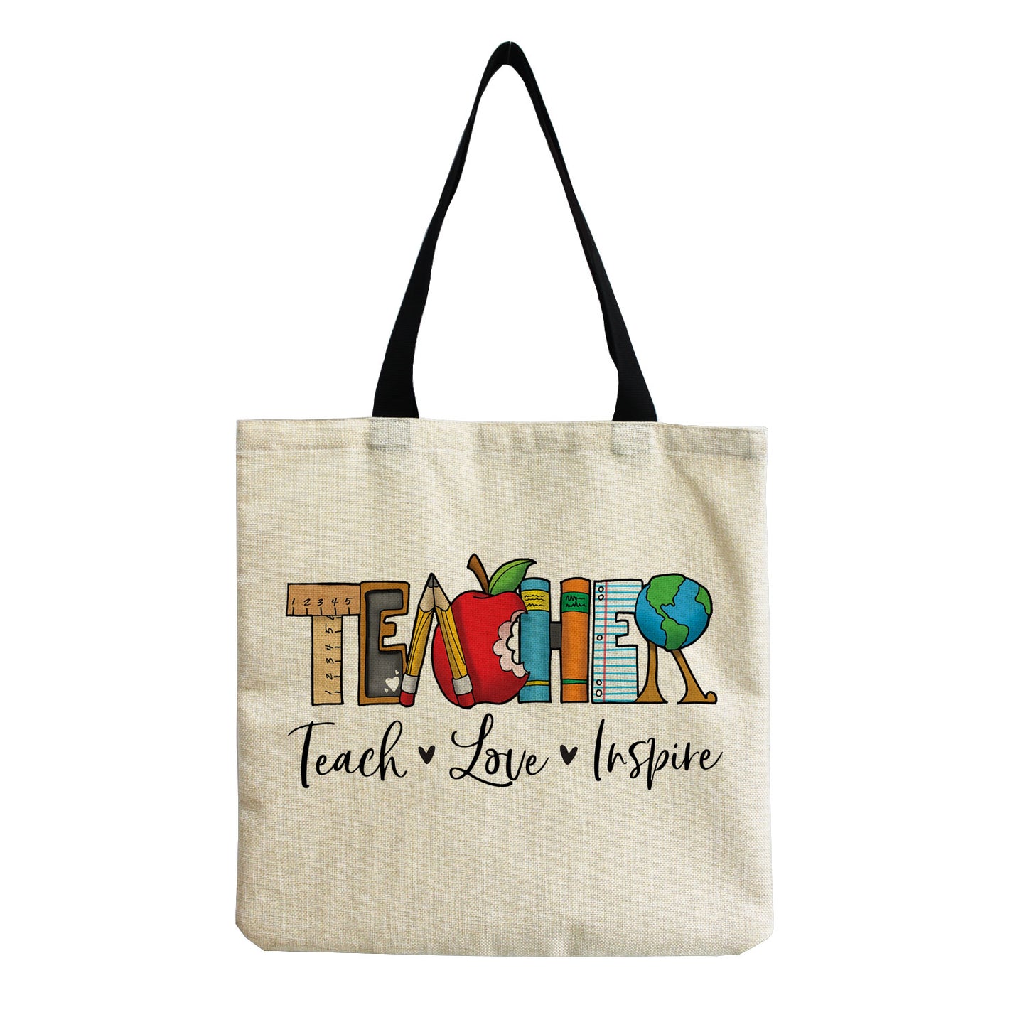 TEACHER'S LINEN TOTE BAGS - TEACHER'S GIFT, CHRISTMAS GIFT, THANK YOU GIFT