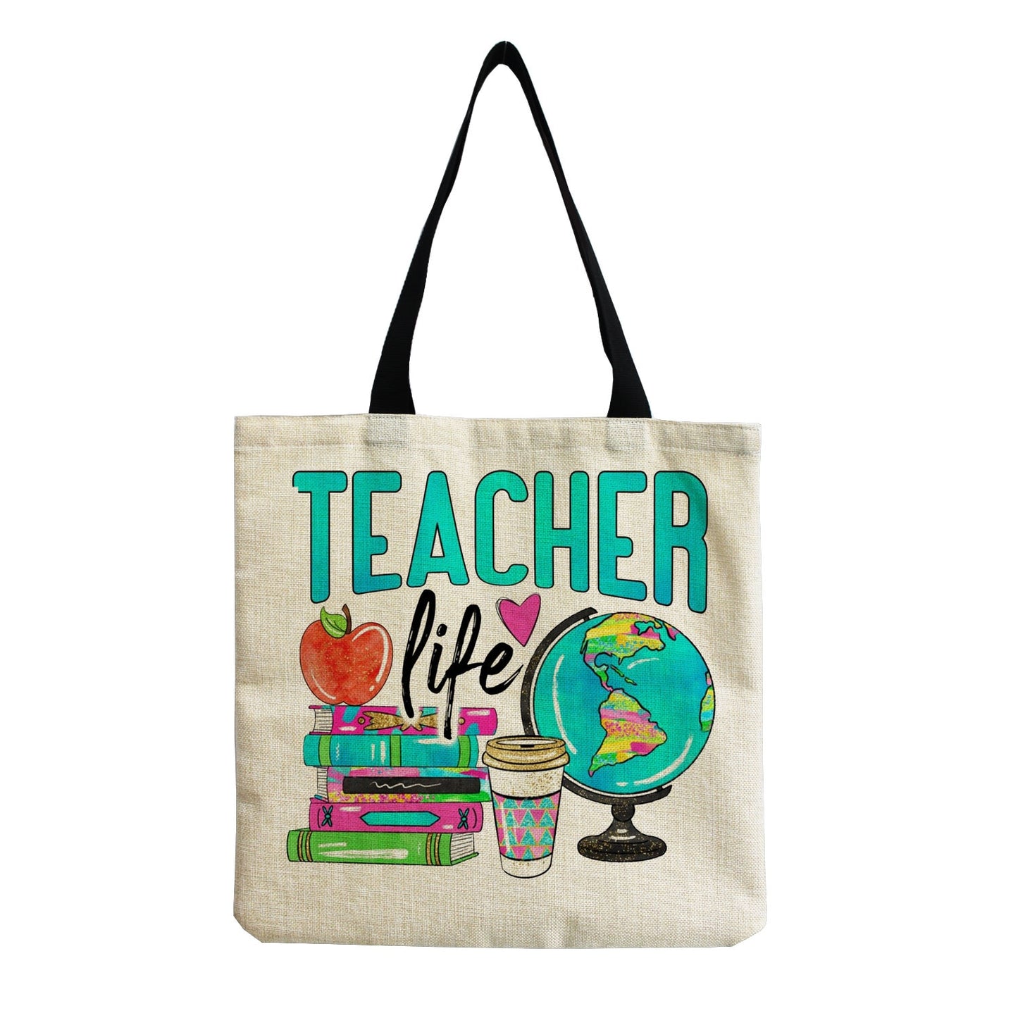 TEACHER'S LINEN TOTE BAGS - TEACHER'S GIFT, CHRISTMAS GIFT, THANK YOU GIFT