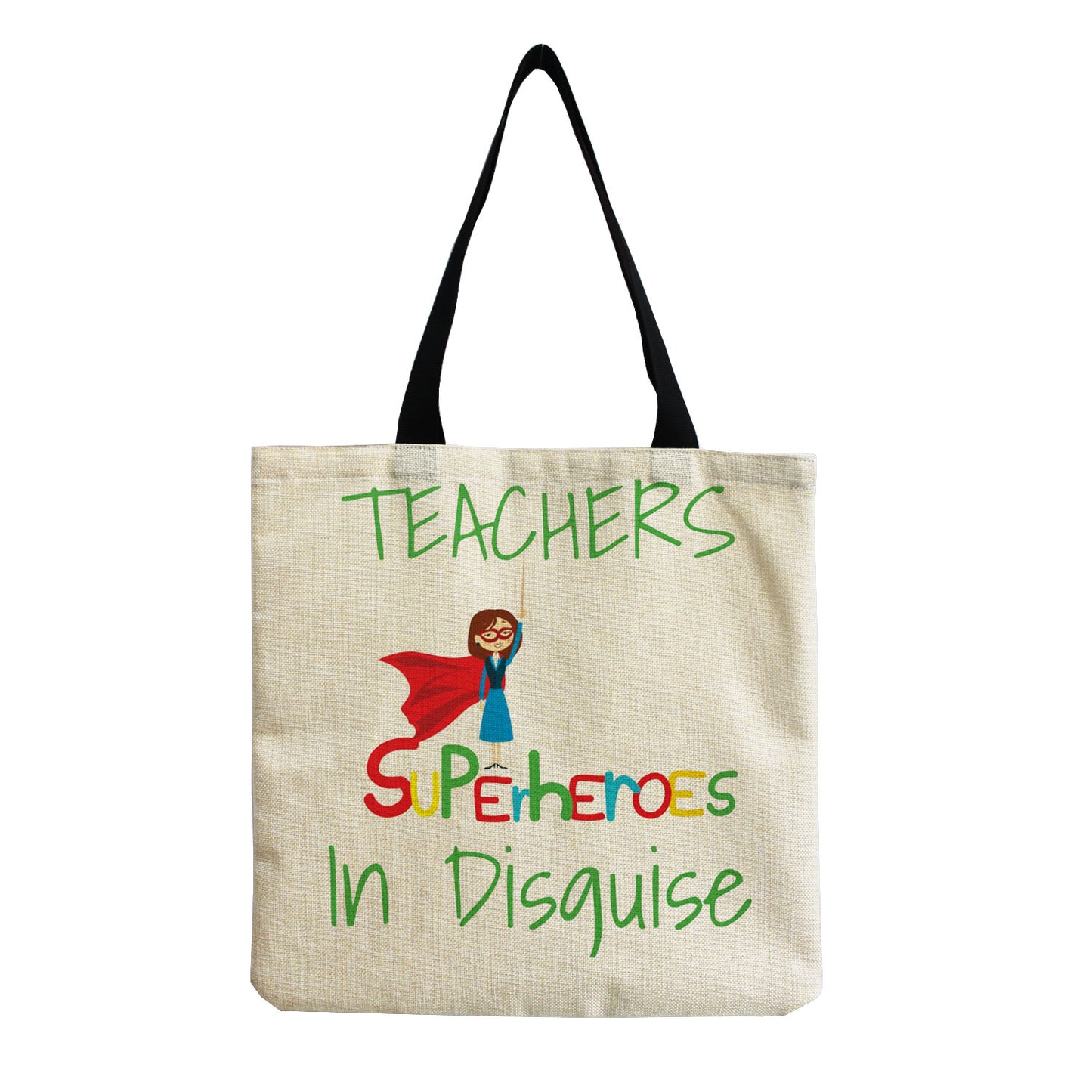 TEACHER'S LINEN TOTE BAGS - TEACHER'S GIFT, CHRISTMAS GIFT, THANK YOU GIFT