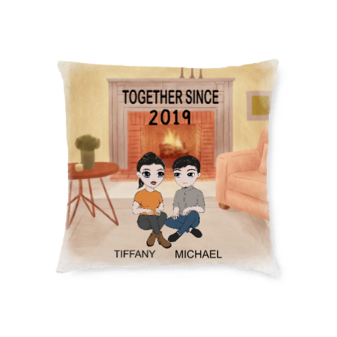 TOGETHER SINCE SQUARE PILLOW