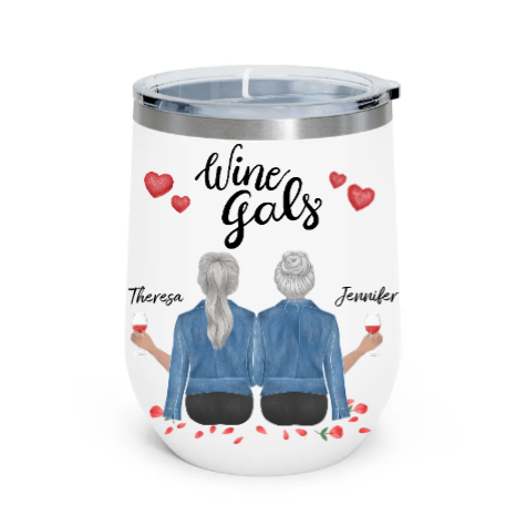 WINE GALS 12oz INSULATED WINE TUMBLER