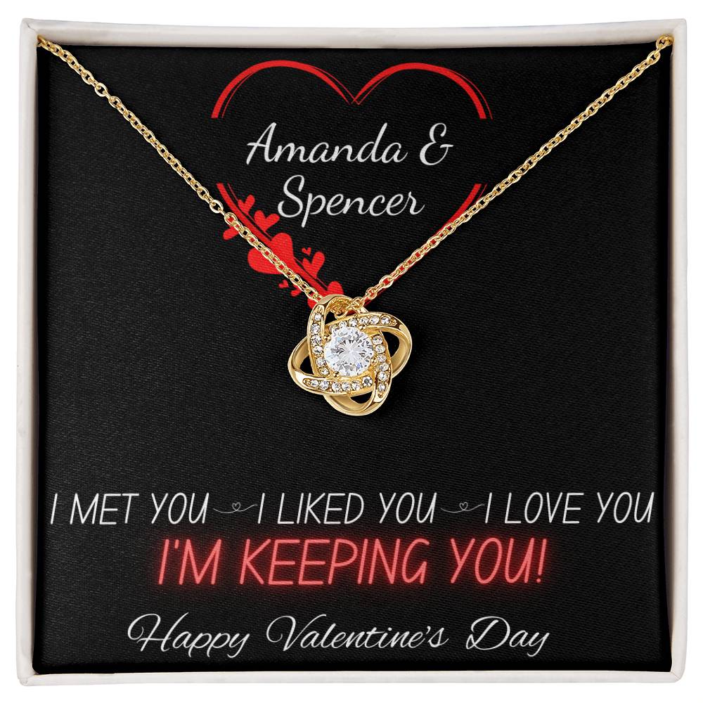 I'M KEEPING YOU LOVE KNOT NECKLACE