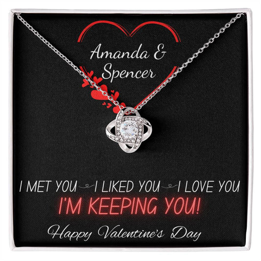 I'M KEEPING YOU LOVE KNOT NECKLACE