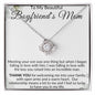TO MY BEAUTIFUL BOYFRIEND'S MOM LOVE KNOT NECKLACE