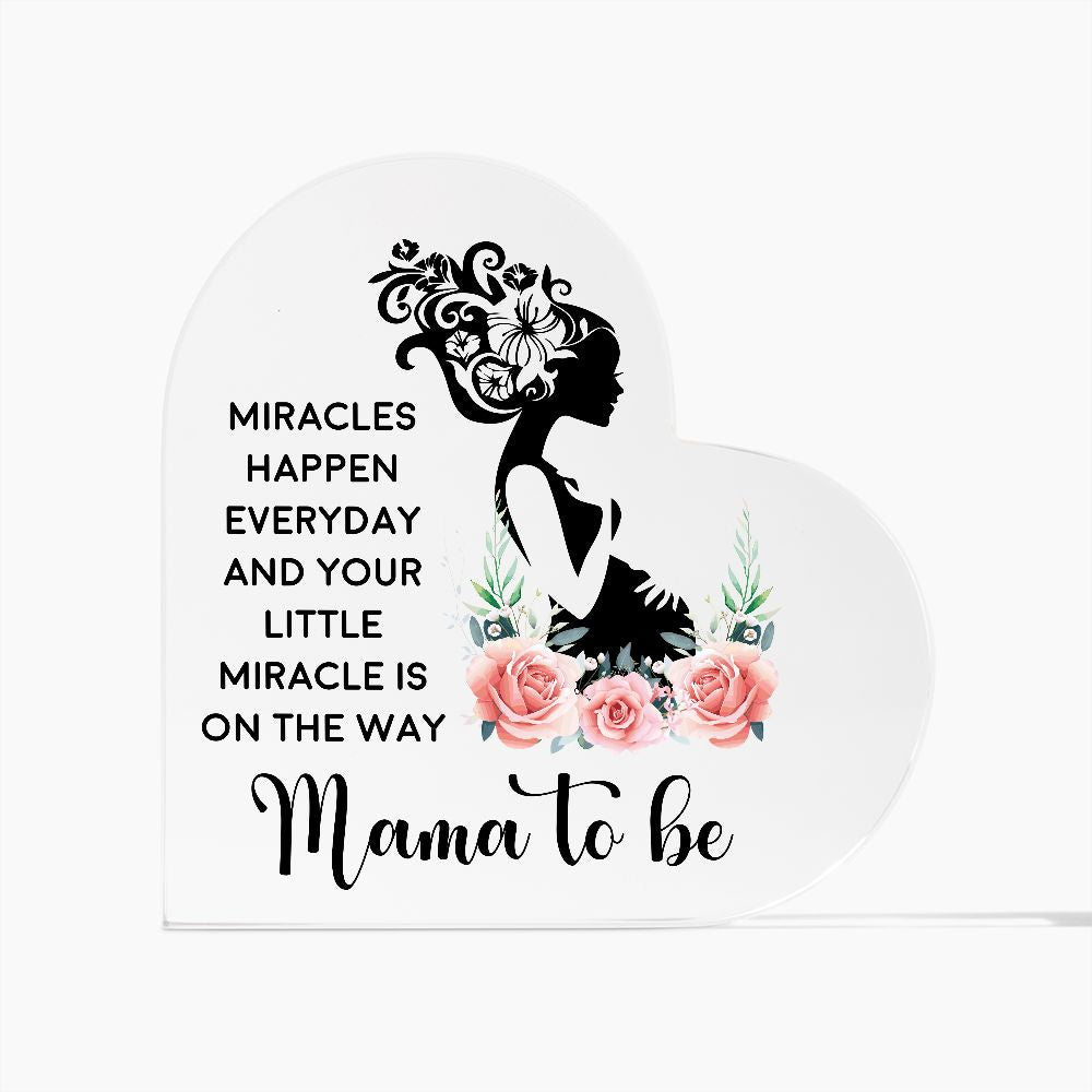 MAMA TO BE - HEART PLAQUE