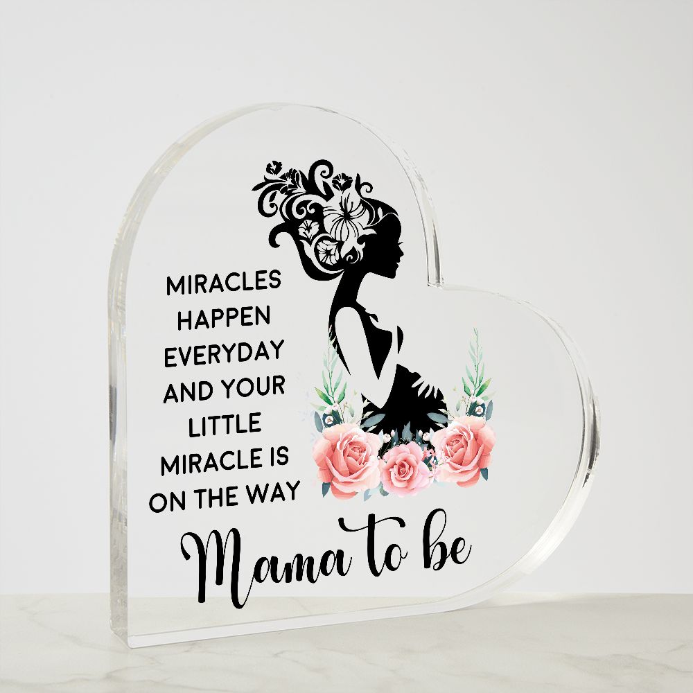 MAMA TO BE - HEART PLAQUE