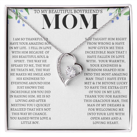 TO MY BEAUTIFUL BOYFRIEND'S MOM FOREVER LOVE NECKLACE