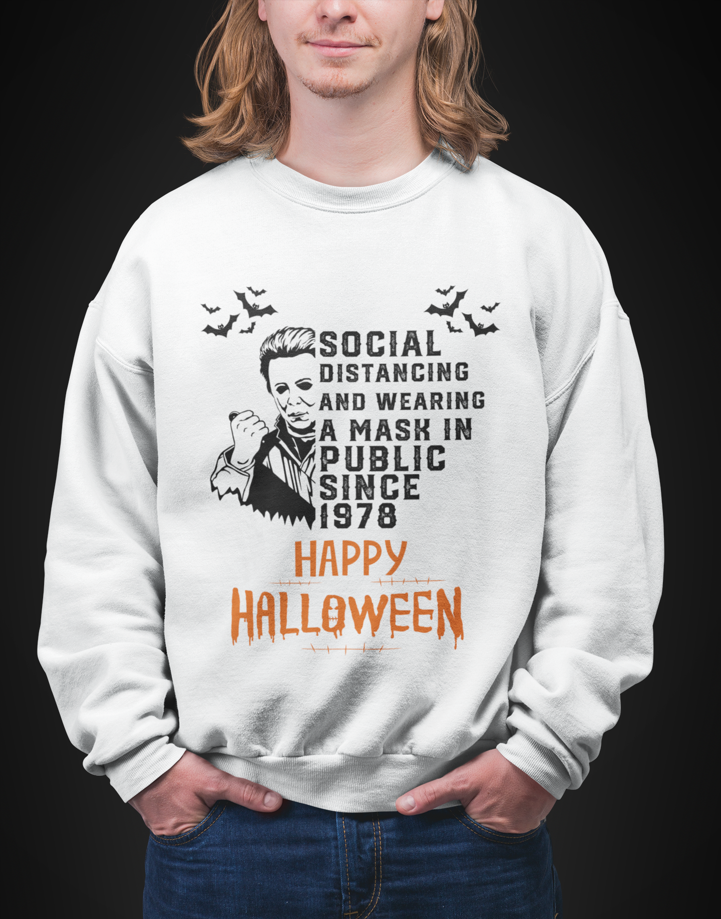 JASON HAPPY HALLOWEEN CREWNECK SWEATSHIRT