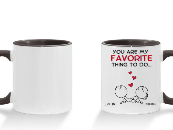 FUNNY PERSONALIZED COLOR CHANGING 11oz ACCENT MUG - Valentine's Day Gifts For Her, Him