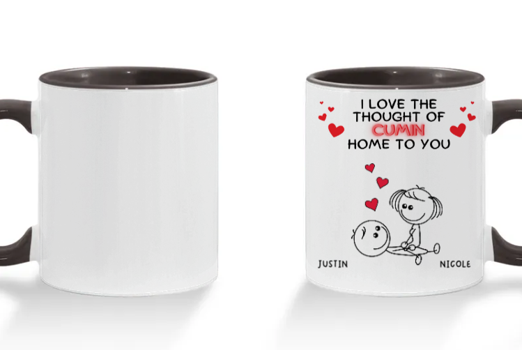 FUNNY PERSONALIZED COLOR CHANGING 11oz ACCENT MUG - Valentine's Day Gifts For Her, Him