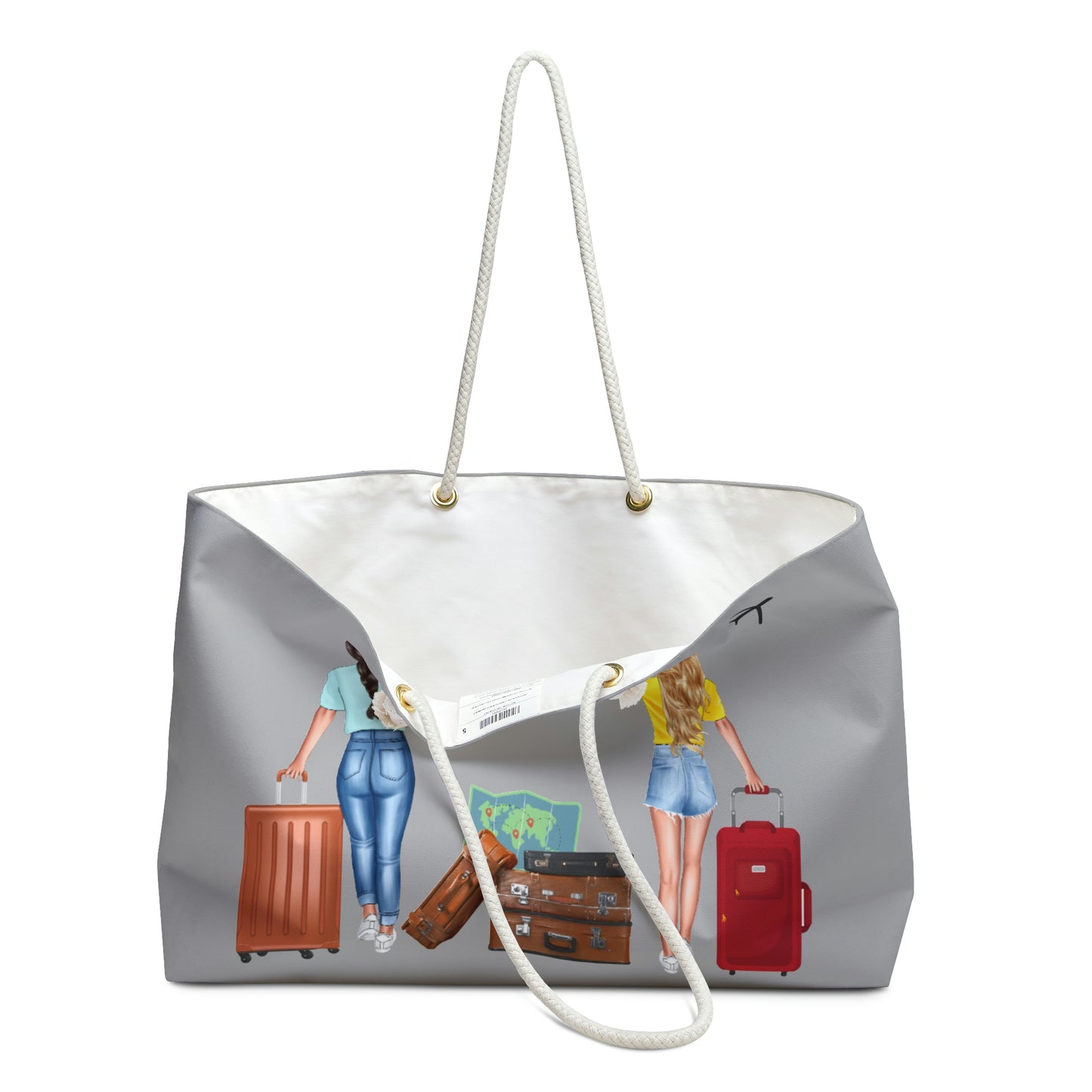 GIRLS TRIP WEEKENDER BAG - LIGHT GREY