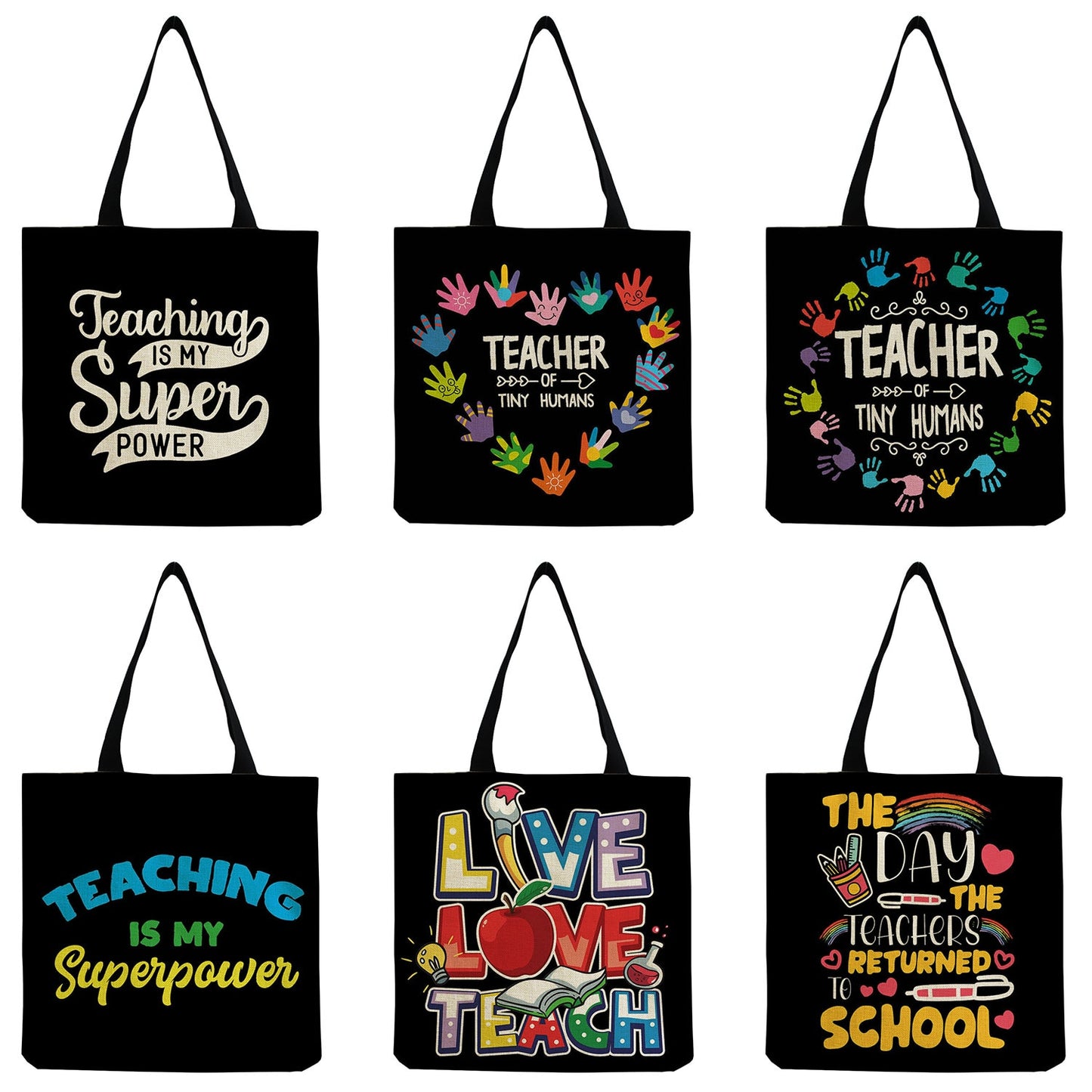 TEACHER'S LINEN TOTE BAGS - TEACHER'S GIFT, CHRISTMAS GIFT, THANK YOU GIFT