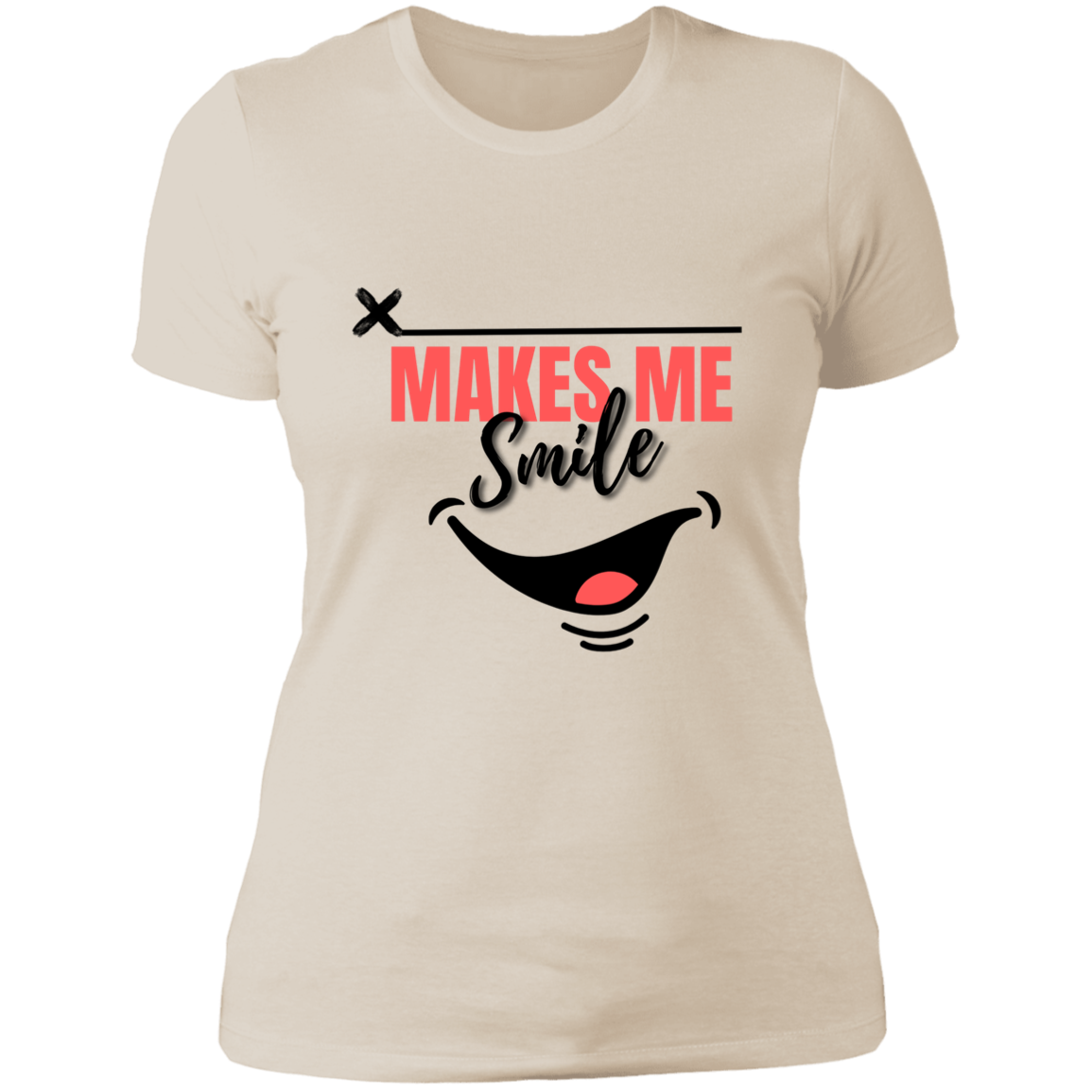 MAKES ME SMILE LADIES BOYFRIEND T-SHIRT