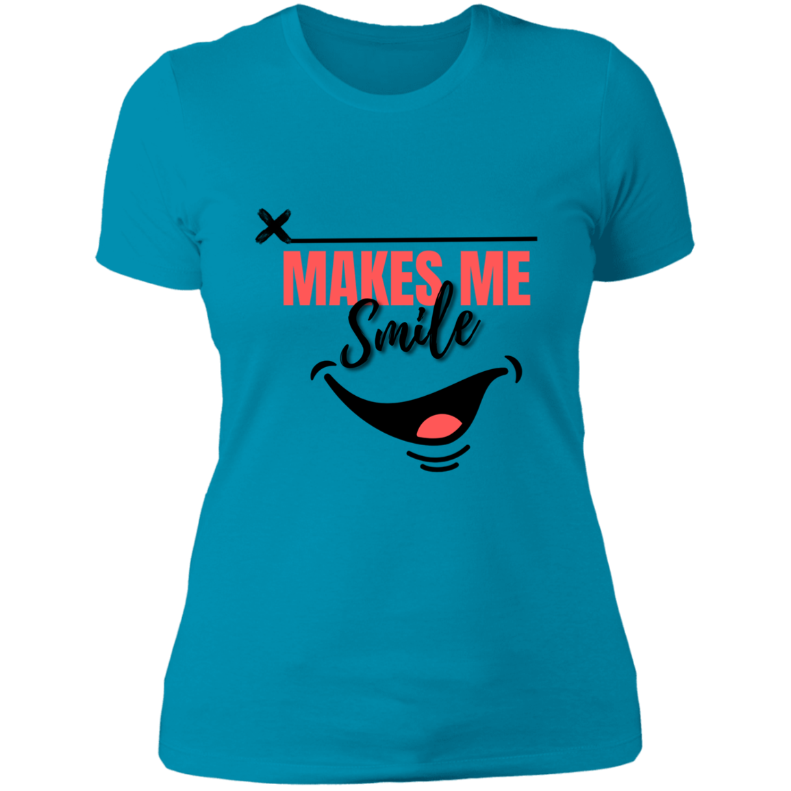 MAKES ME SMILE LADIES BOYFRIEND T-SHIRT
