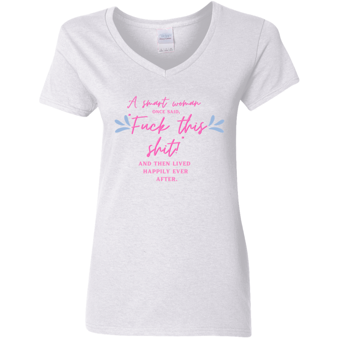 SMART WOMAN'S V-NECK T-SHIRT