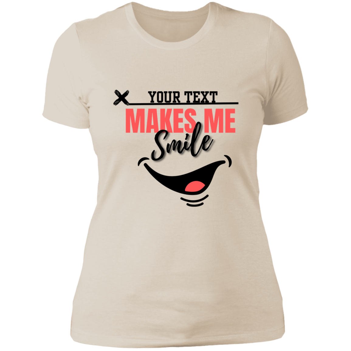 (ADD YOUR TEXT) LADIES BOYFRIEND T-SHIRT