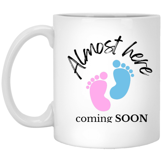 ALMOST HERE WHITE MUG