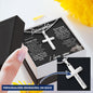 TO MY DAUGHTER PERSONALIZED STAINLESS STEEL CROSS NECKLACE W/MC